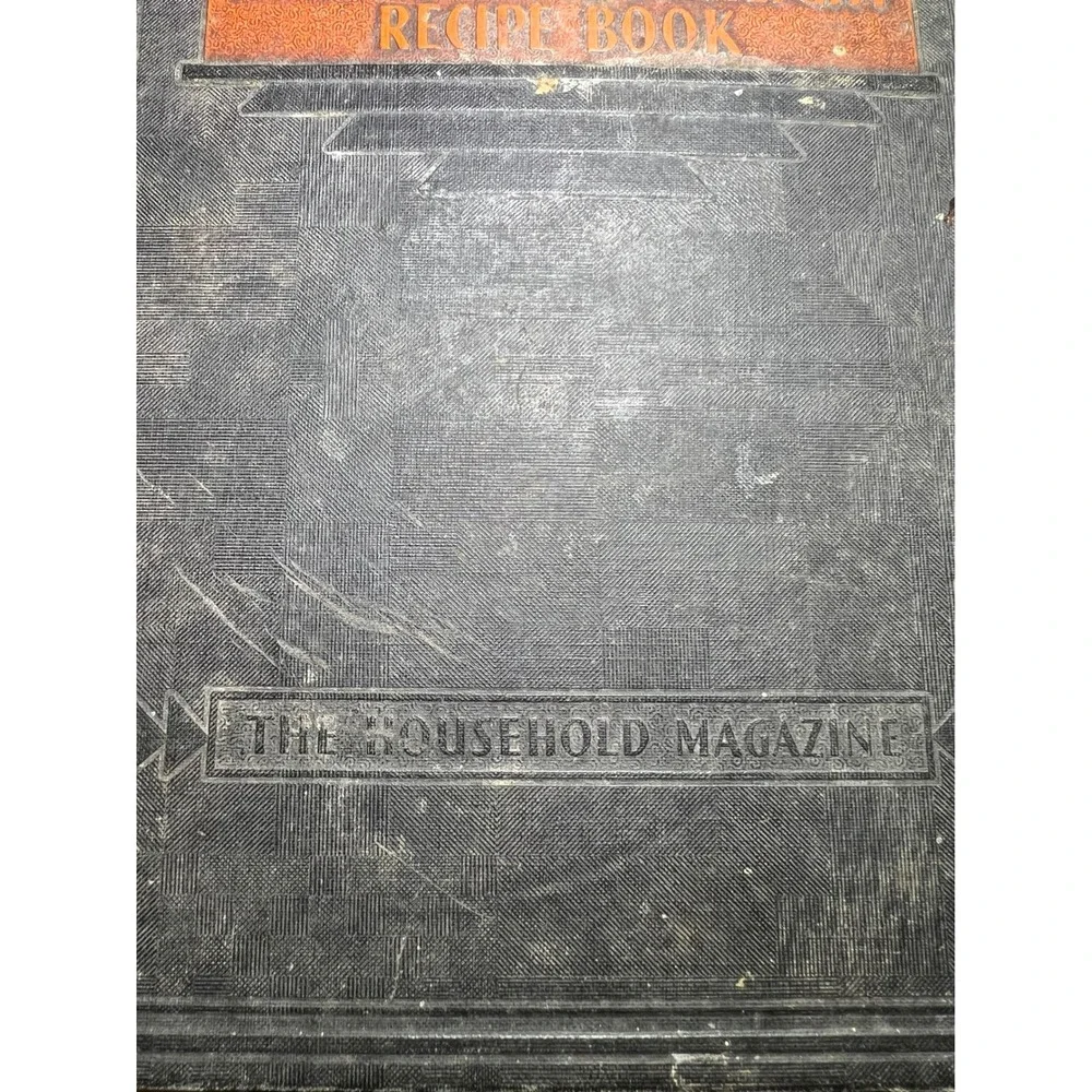 VTG The Household Searchlight Recipe Book The Household Magazine Black Orange
